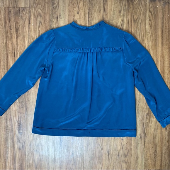 J. Crew Point Sur Silk Popover Blouse - Picture 7 of 10